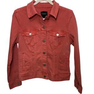 LIVERPOOL Celeste Coral Denim Jacket Small  Classiccore Preppy Sporty Chic